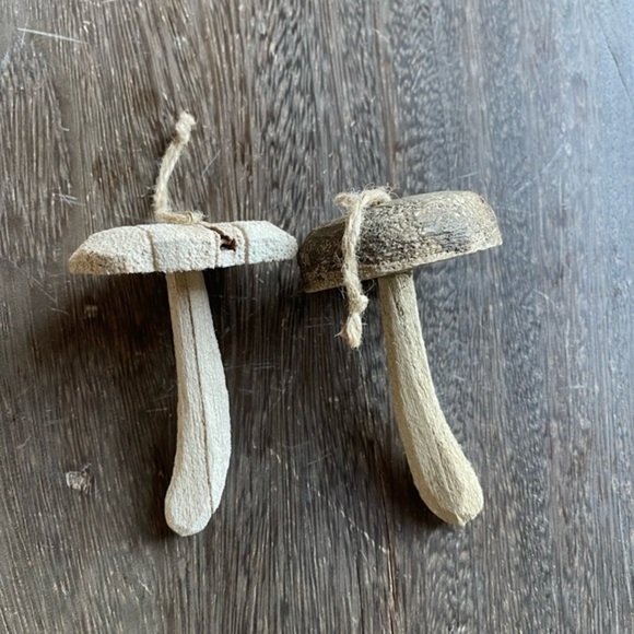 Anthropologie-Mushroom Wood Ornaments, Set of 2 - Picture 2 of 5
